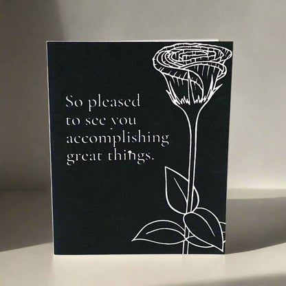 Accomplishing Great Things, Card