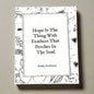 Emily Dickinson, Hope - Style 1