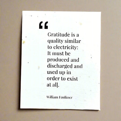 Thank You Card - William Faulkner, Plantable Card