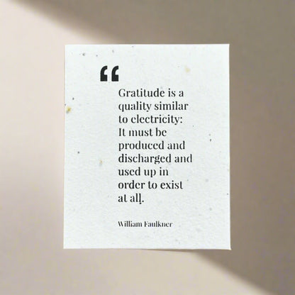 Thank You Card - William Faulkner, Plantable Card