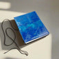 Embossed constellation leather journal in color blue – perfect for astrology lovers, writers, and deep thinkers 
