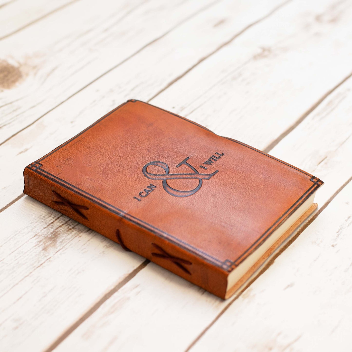 I Can And I Will Quote Leather Journal