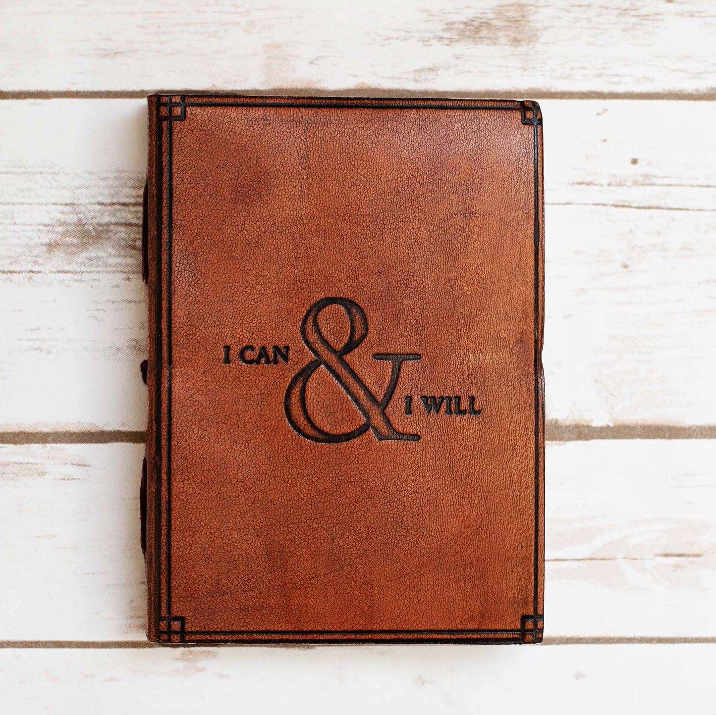 I Can And I Will Quote Leather Journal - 7x5