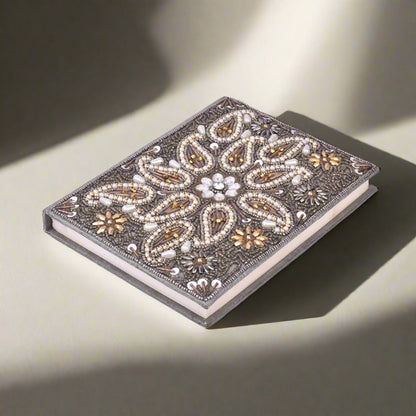 Exquisite Zari Hand-Embroidered Journal - A Royal Artistry 5x7 Keepsake