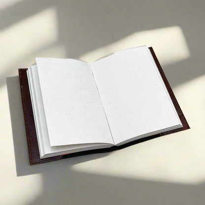 Soothi leather journal with “Trust the Wait. Embrace the Uncertainty.” engraving – a mindful, inspirational notebook for journaling, reflection, and personal growth