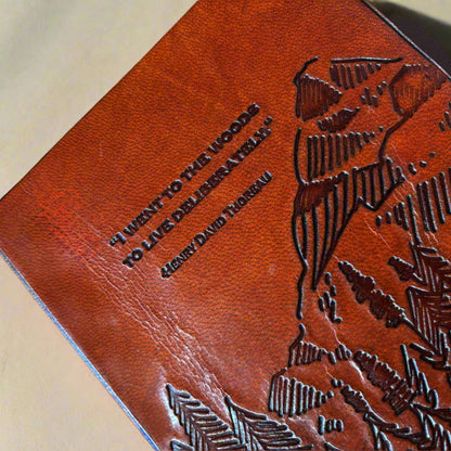 Henry David Thoreau Leather Journal - "I Went to the Woods to Live Deliberately"