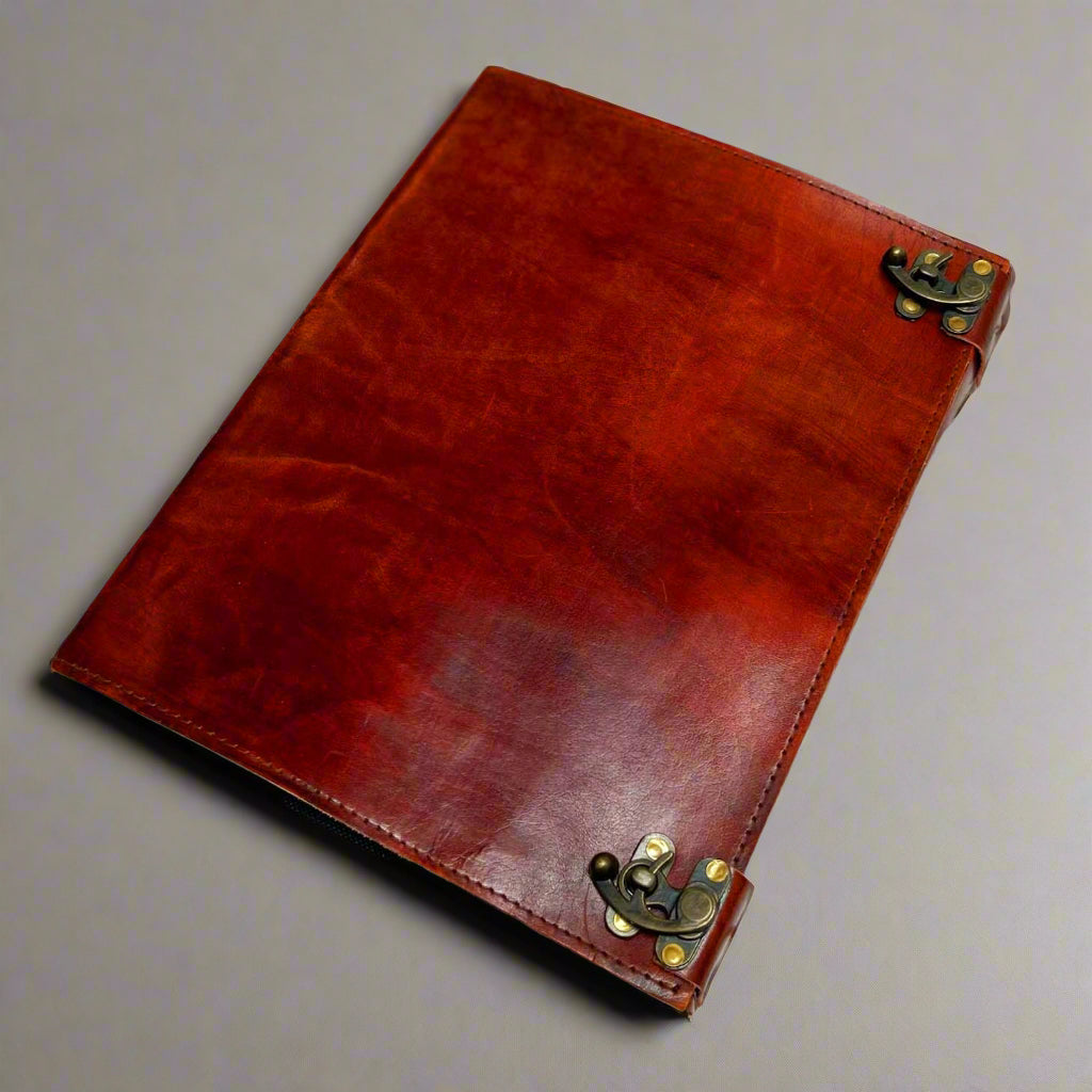 Floral-embossed leather notebook – perfect for garden lovers, creatives, and dreamers
