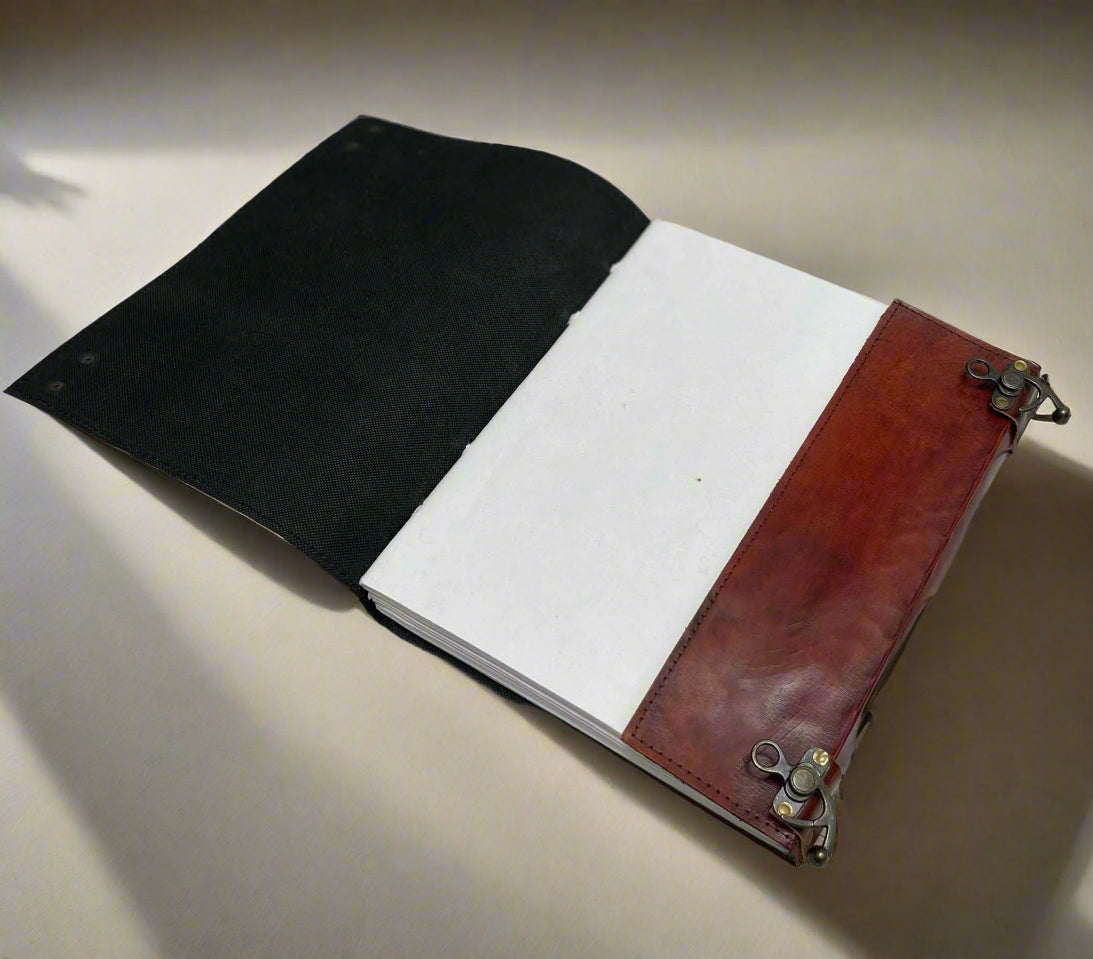 Floral-embossed leather notebook – perfect for garden lovers, creatives, and dreamers