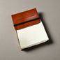 Brown Flap refillable leather notepad with "Things to remember" quote – compact and eco-friendly notebook for note-taking, recipes, grocery lists, and daily planning