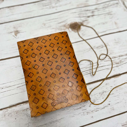 Eco-friendly leather journal with Helen Keller's Quote "A Daring Adventure" – handcrafted notebook for travel stories
