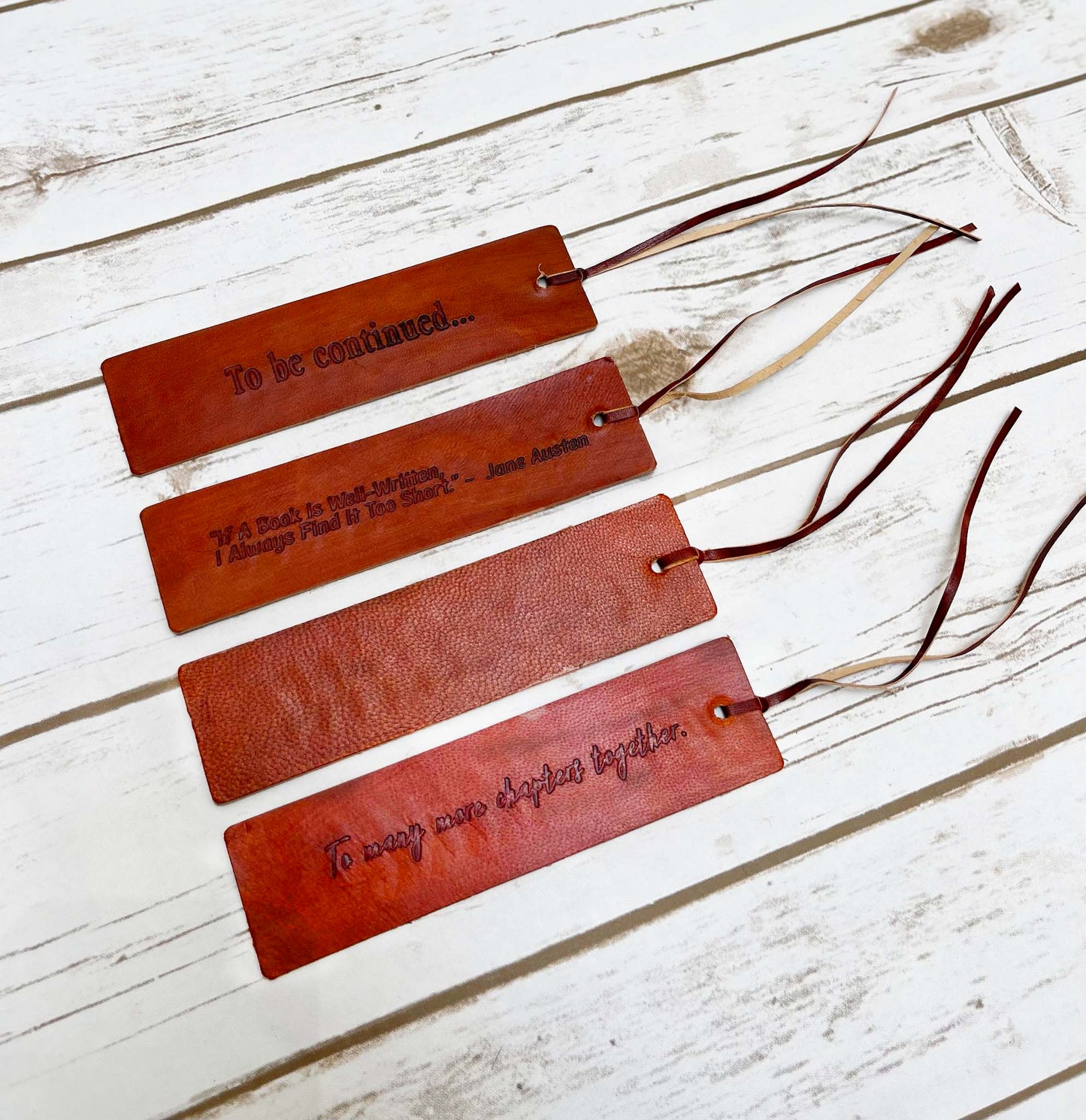 Quote Leather Bookmarks