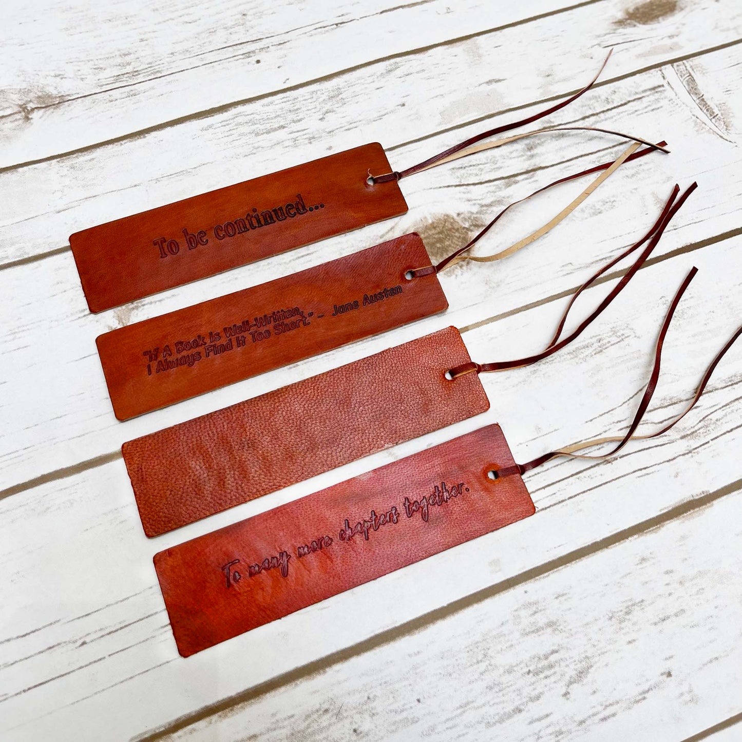 Quote Leather Bookmarks