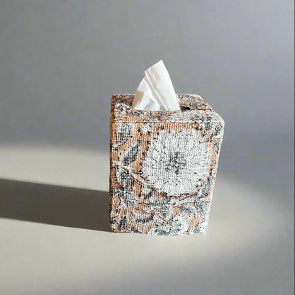 Artisan Tissue Box Cover - Decorative Patterned Fabric Facial Tissue Holder