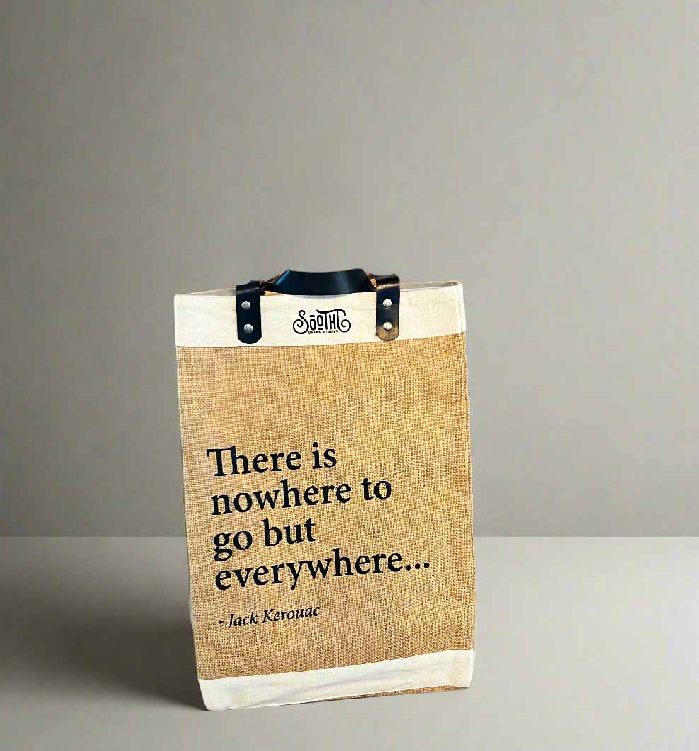 Inspirational Quote Jute Tote Bags - Stylish & Sustainable Shopping Bags