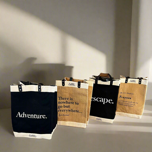 Inspirational Quote Jute Tote Bags - Stylish & Sustainable Shopping Bags