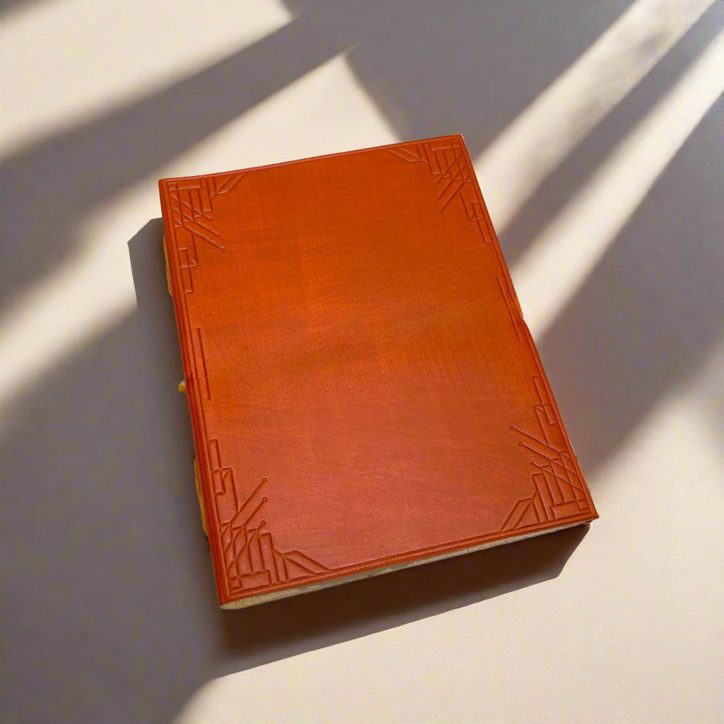 Make-it-yours leather journal – custom front embossing for gifts, branding, or personal expression