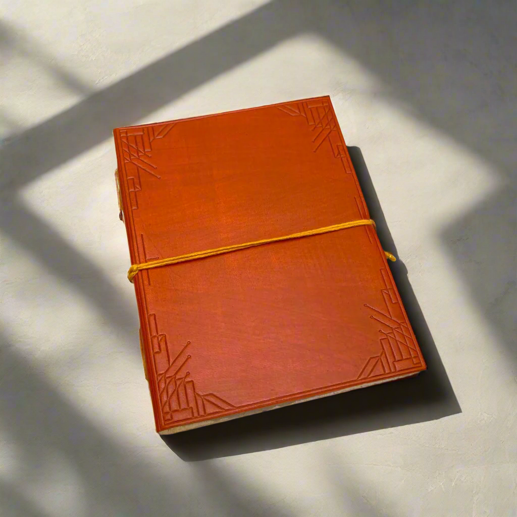 Make-it-yours leather journal – custom front embossing for gifts, branding, or personal expression