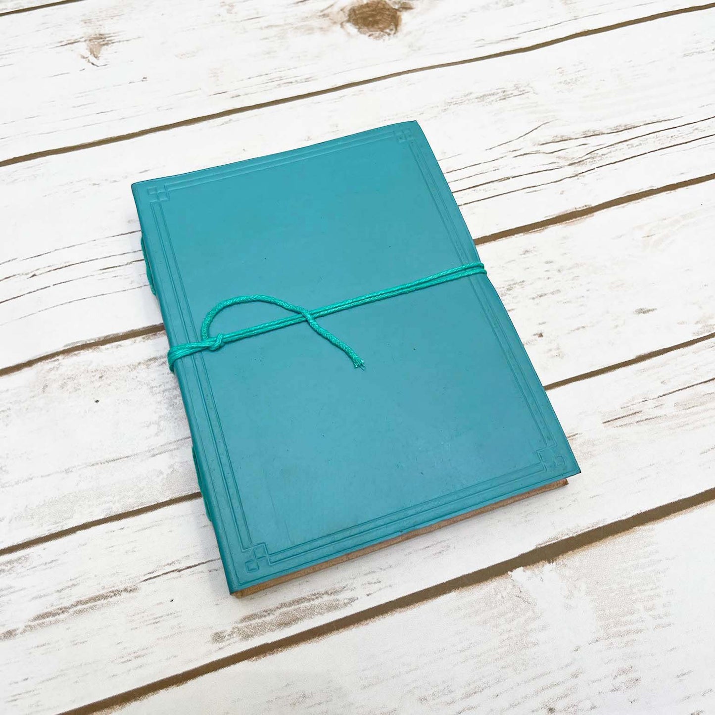 Blue Leather Journals - 8x6 Lined Pages