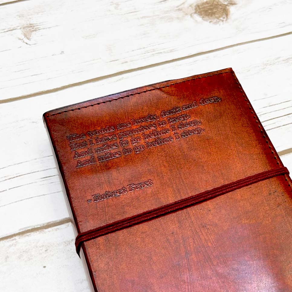 Robert Frost Refillable Leather Journal