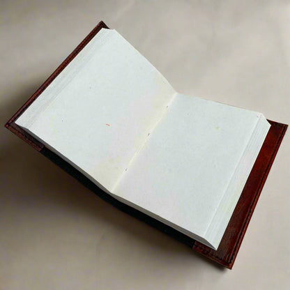 Inspiration-engraved leather notebook – handmade journal for affirmations, planning, or artistic journaling