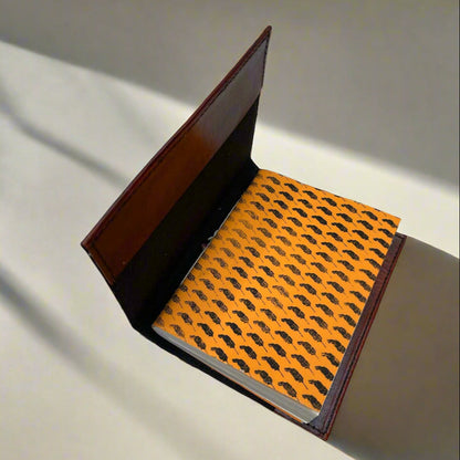 Inspiration-engraved leather notebook – handmade journal for affirmations, planning, or artistic journaling