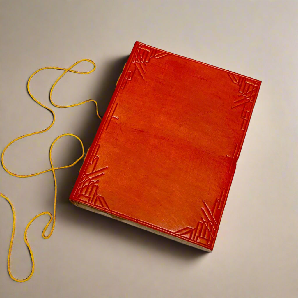 Make-it-yours leather journal – custom front embossing for gifts, branding, or personal expression