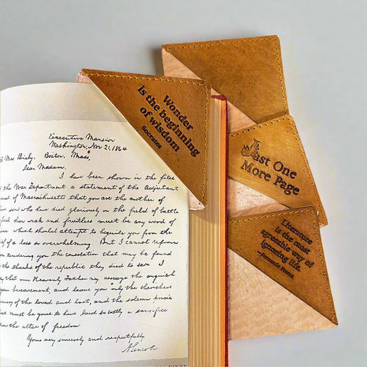 Square Leather Bookmarks