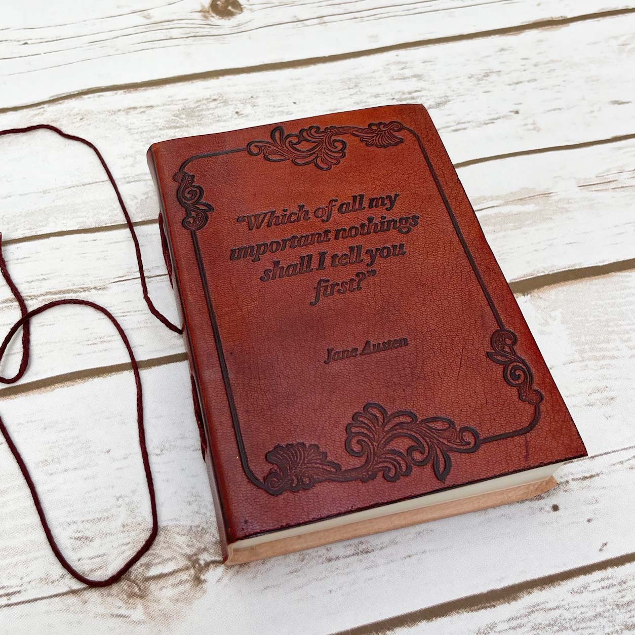 Important Nothings Jane Austen Quote Leather Journal - 7x5