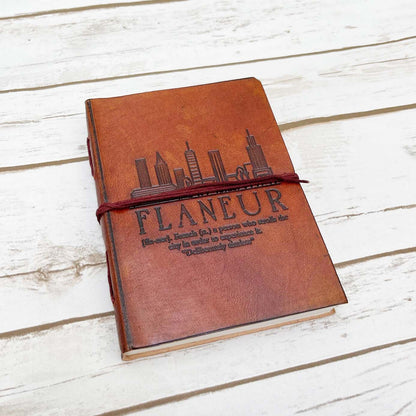 Soothi Quote-embossed leather artist journal – a soulful space for watercolor paintings and personal musings
