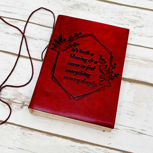 Feel Deeply Quote Leather Journal - 7x5