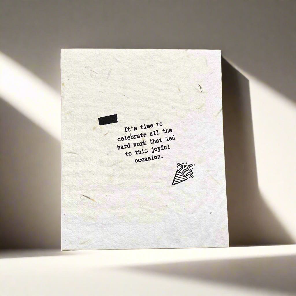 Seed Paper Plantable Card - Time To Celebrate