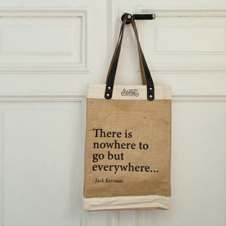 Inspirational Quote Jute Tote Bags - Stylish & Sustainable Shopping Bags