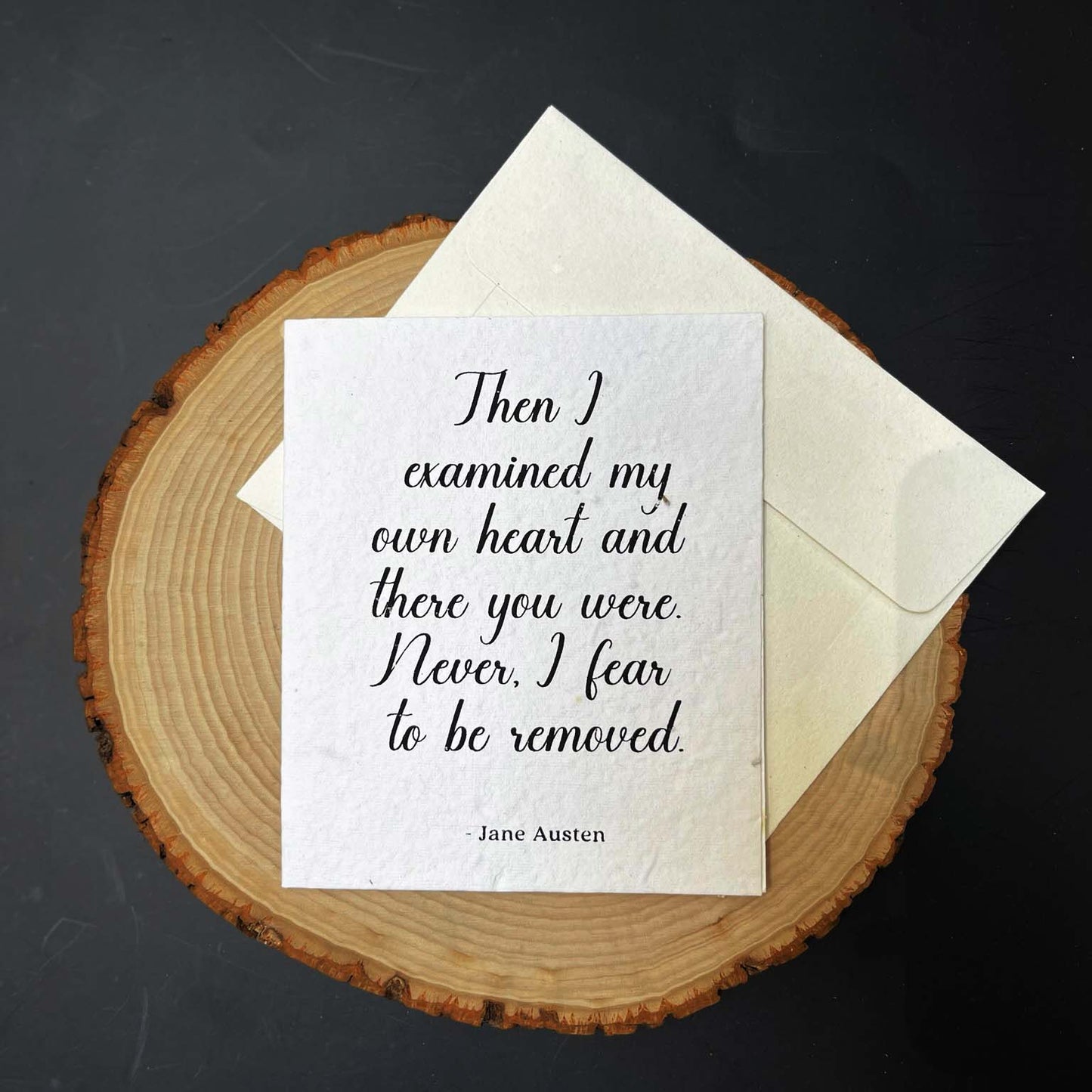 Jane Austen Never Removed Seed Paper Greeting Card