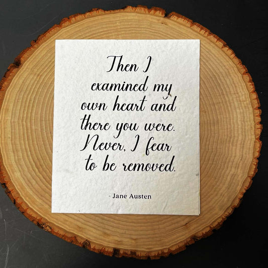 Jane Austen Never Removed Seed Paper Greeting Card