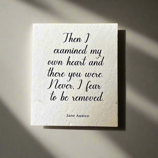 Jane Austen, Examined My Own Heart