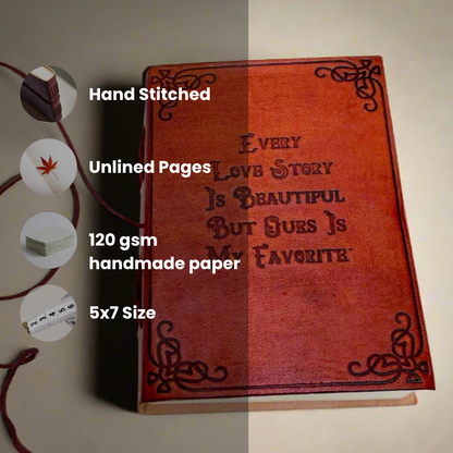 "Our Love Story" Leather Journal