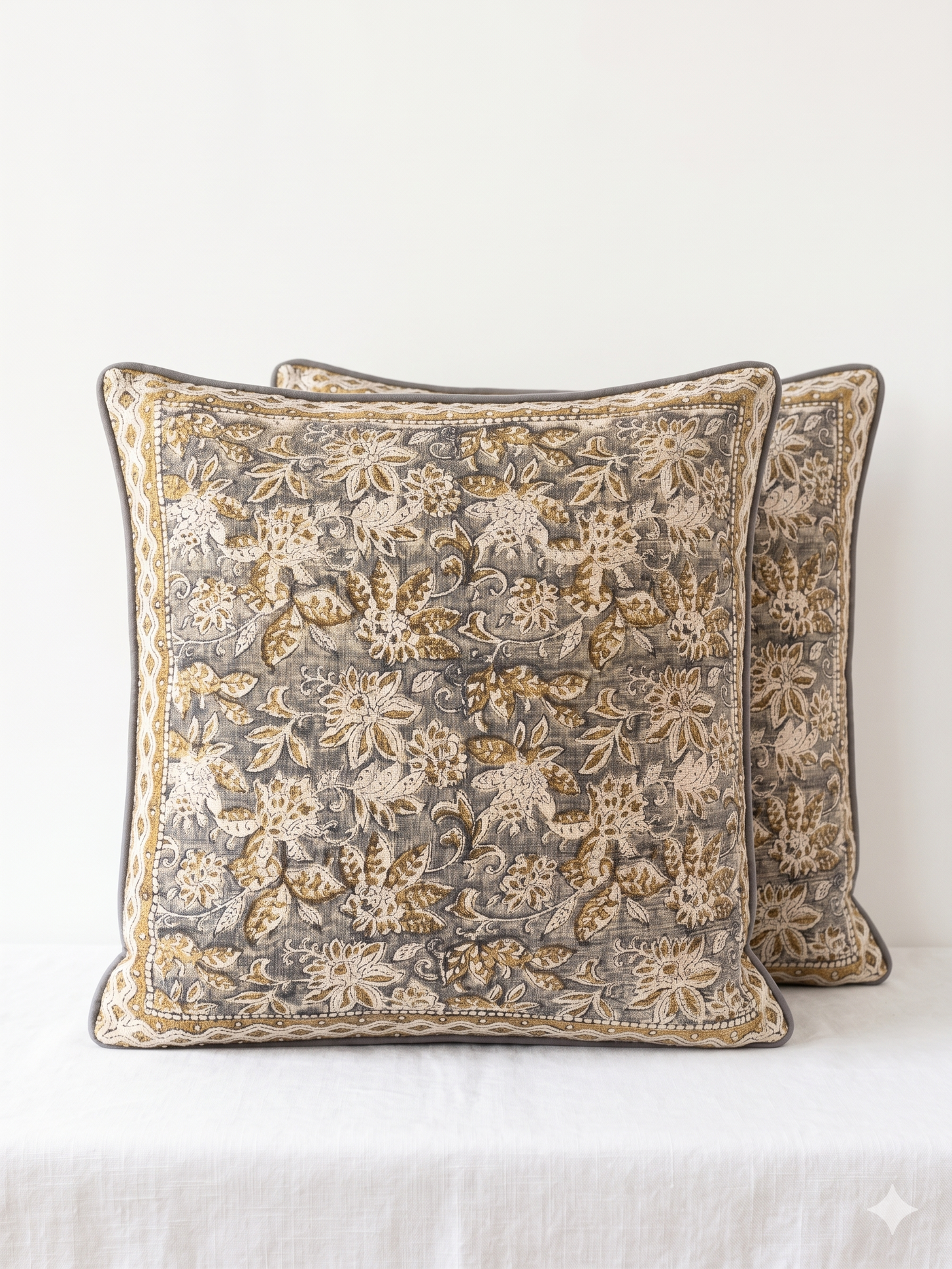 Artisan Accent Pillow Cover - Decorative Cotton Cushion  Cover (20x20) for Office Chair
