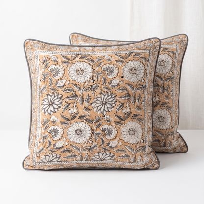 Artisan Accent Pillow Cover - Decorative Cotton Cushion  Cover (20x20) for Office Chair