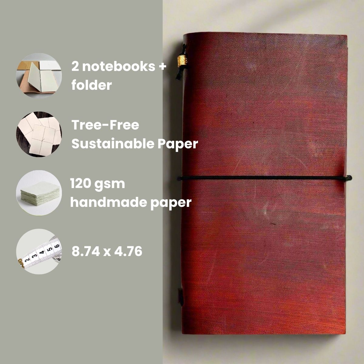 CUSTOM Printed Handmade Leather Journal