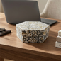 Artisan Hexagon Storage Box - Decorative Keepsake Organizer with Lid