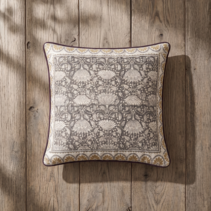 Artisan Accent Pillow Cover - Decorative Cotton Cushion  Cover (20x20) for Office Chair
