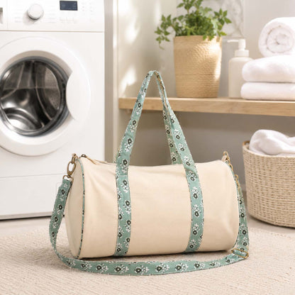 Artisan Canvas Duffle Bag - Washable Cotton Gym Bag & Compact Weekender