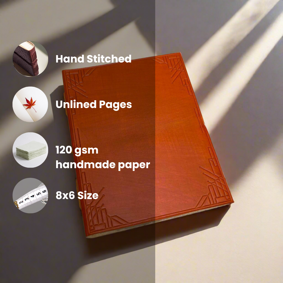 CUSTOM Printed Handmade Leather Journal