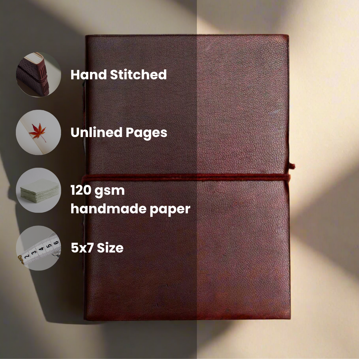 CUSTOM Printed Handmade Leather Journal