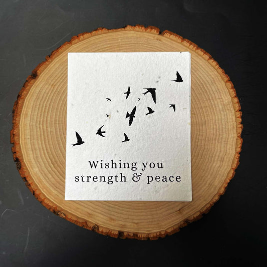 Seed Paper Plantable Card - Strength and Peace