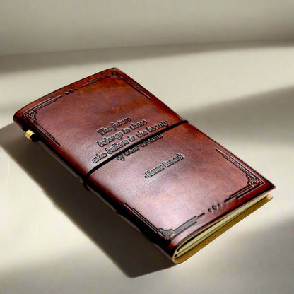 Pocket-sized travel journal – handmade and portable, ideal for jotting down thoughts, memories, and ideas on the road