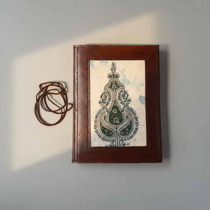 Flat lay of a 5x7 block print cotton notebook - 5