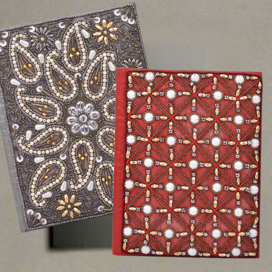 PRE ORDER - Exquisite Zari Hand-Embroidered Journal - A Royal Artistry 5x7 Keepsake