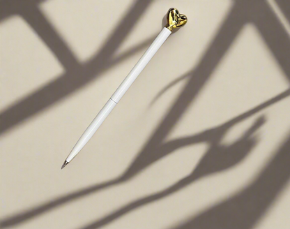 Minimalist cute pen with heart shape – sleek, durable, and refillable for zero-waste writing