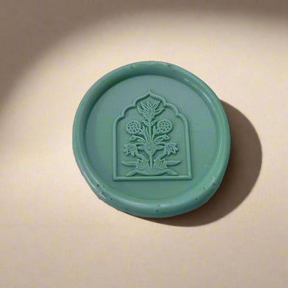 Gold wax seal stamp with elegant botanical design – timeless charm for letters, gifts, and creative expression